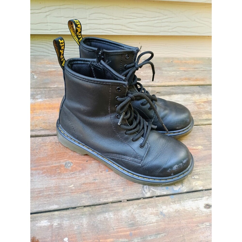 Doc Dr. Martens Boots Junior Size Kids Sz 4 M 1460s Black Lace Up Combat